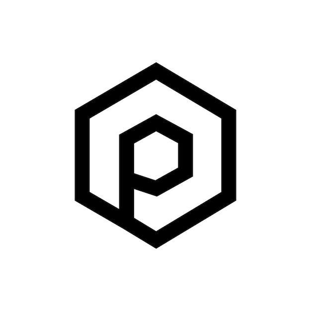 El logotipo P minimalista