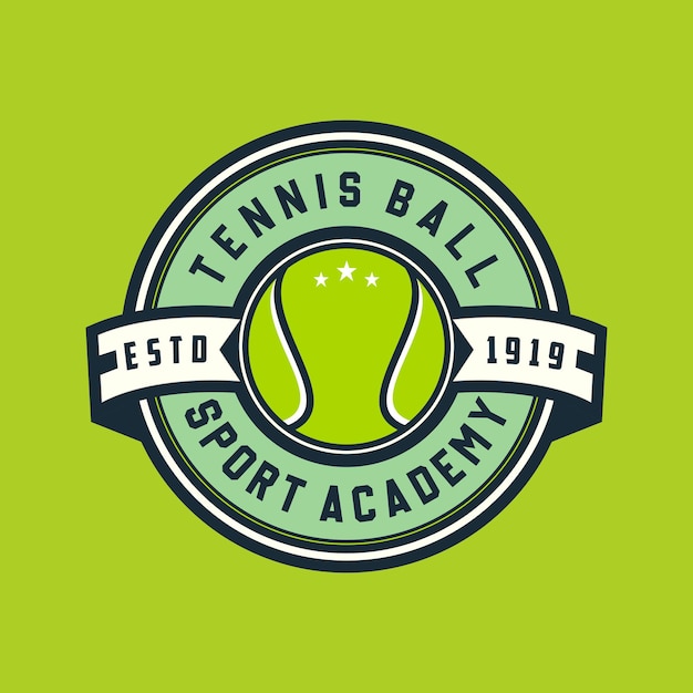 El logotipo del pádel de tenis, el logotipo del club de pádel, la raqueta y la pelota, el vector del icono del logotipo