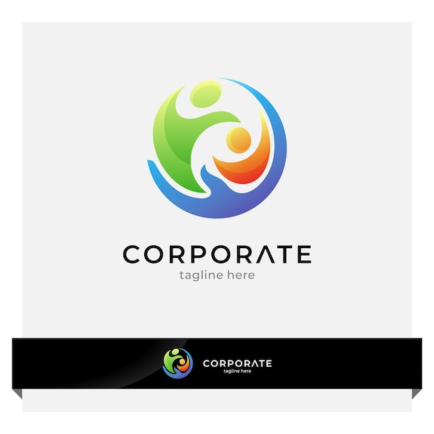 logotipo de padres e hijos logotipo de cuidado familiar