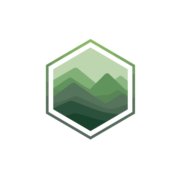 Logotipo de paisaje de montaña