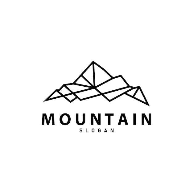Logotipo De Paisaje De Naturaleza De Montaña Plantilla De Símbolo De Ilustración Vectorial De Diseño Minimalista Simple