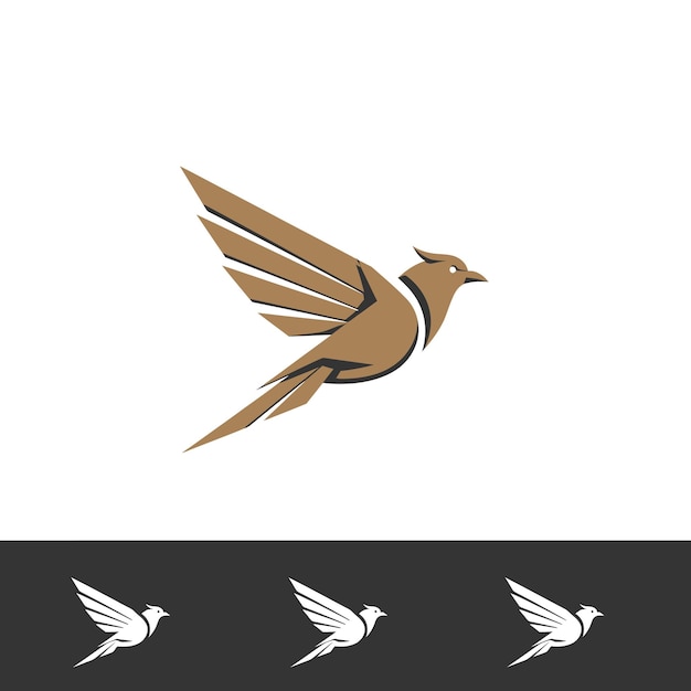 El logotipo del pájaro abstracto