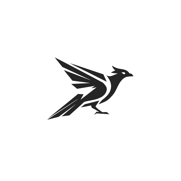 El logotipo del pájaro abstracto
