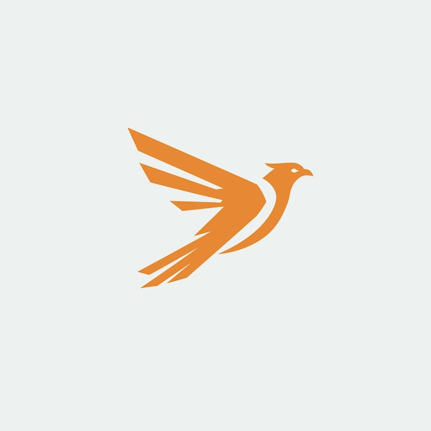 El logotipo del pájaro abstracto