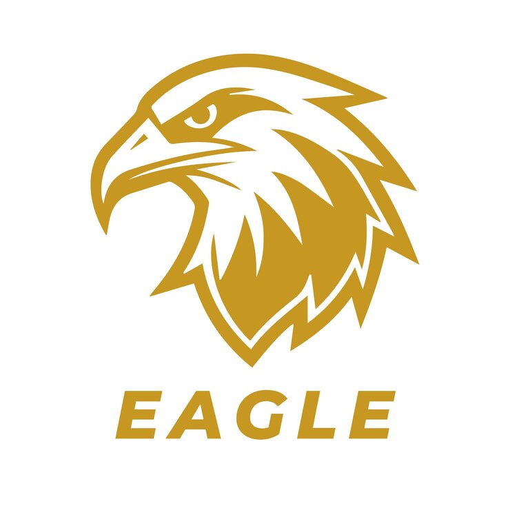 Logotipo del pájaro águila, el halcón o el emblema de la cabeza del halcón