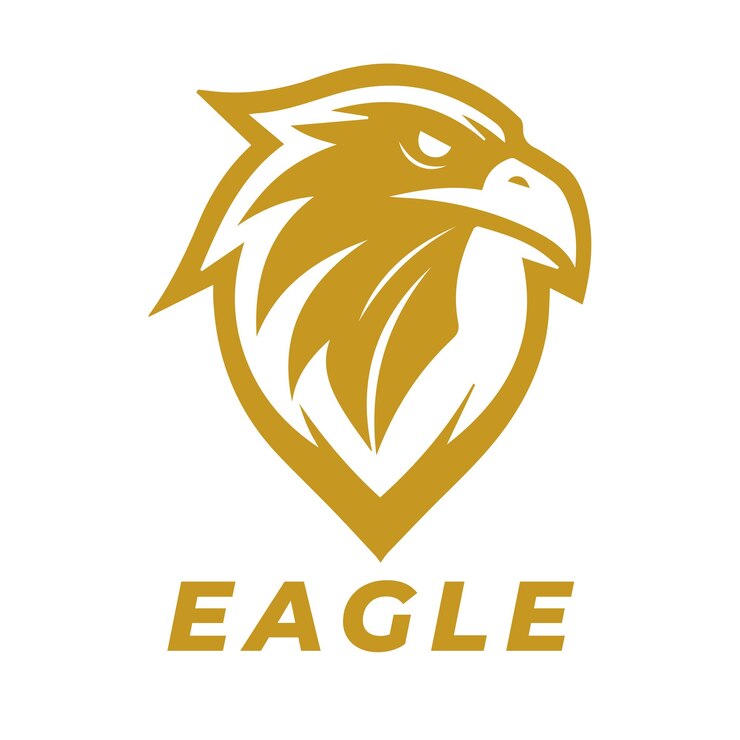 Logotipo del pájaro águila, el halcón o el emblema de la cabeza del halcón