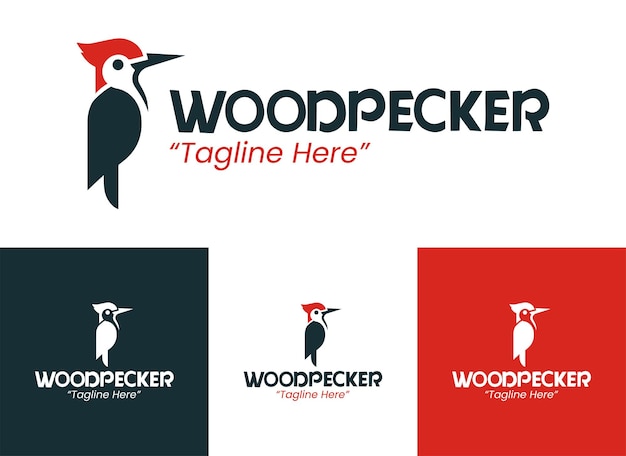 Logotipo de pájaro carpintero