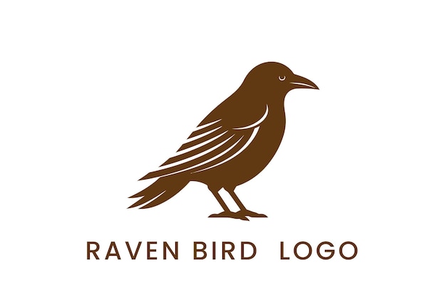 El logotipo del pájaro cuervo Diseño de sublimación vectorial