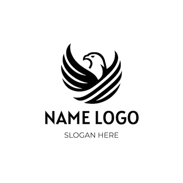 logotipo de un pájaro en estilo minimalista