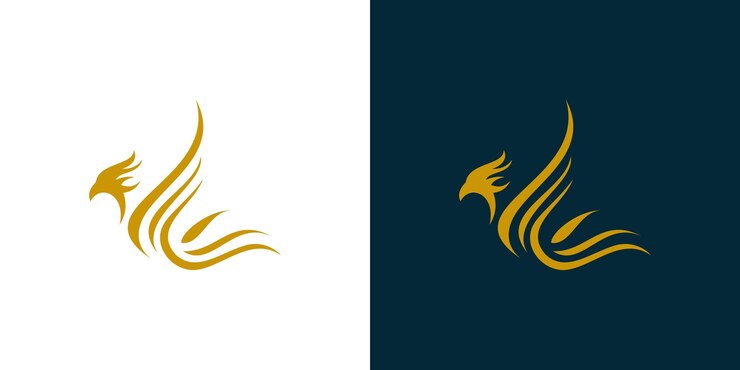 El logotipo del pájaro fénix abre sus alas