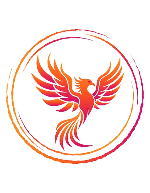 El logotipo del pájaro fénix es creativo y original para su negocio o empresa Ilustración vectorial