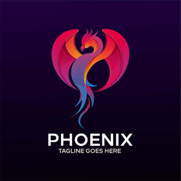 Logotipo del pájaro fénix