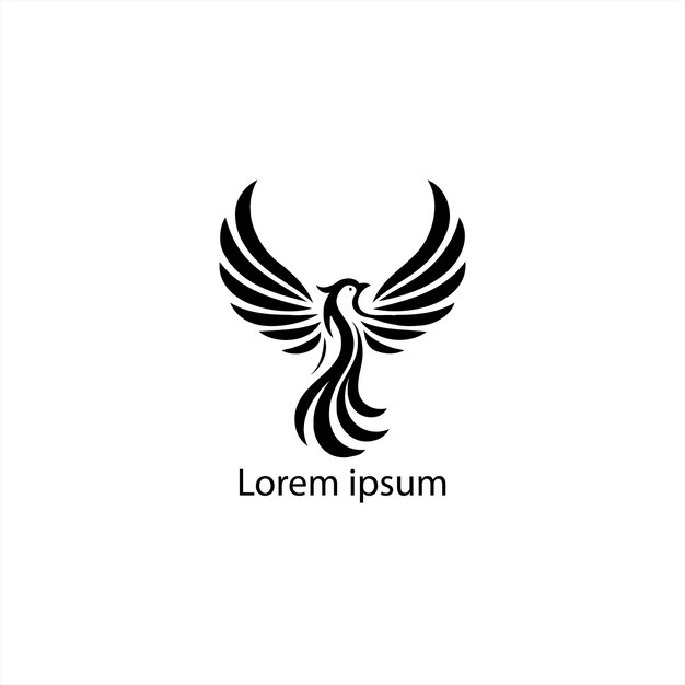 El logotipo del pájaro en fondo blanco