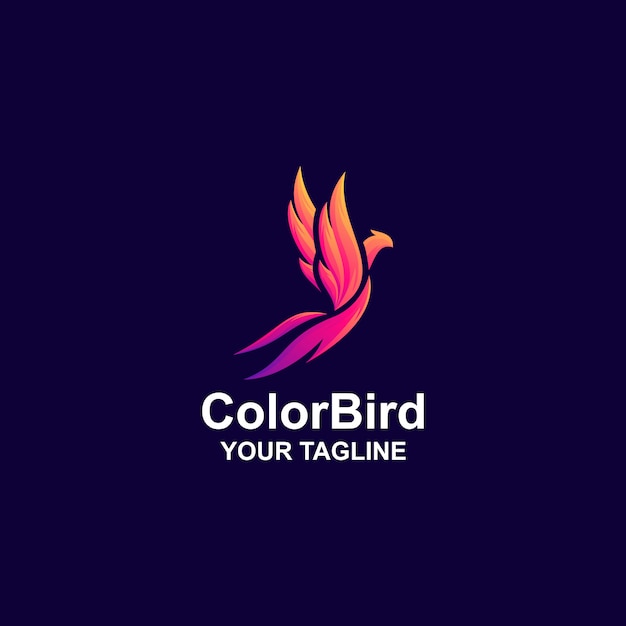 logotipo de pájaro impresionante inspiración