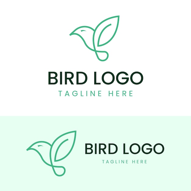 Logotipo de pájaro moderno