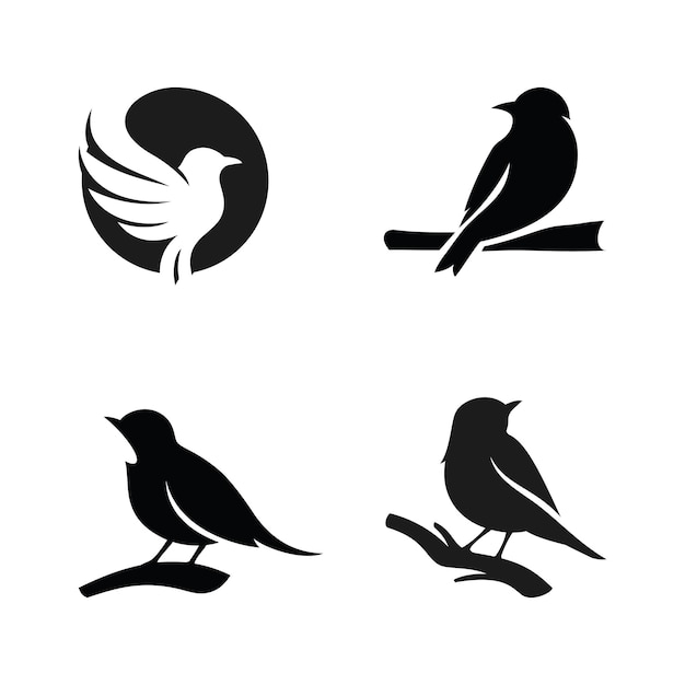 El logotipo del pájaro en la rama