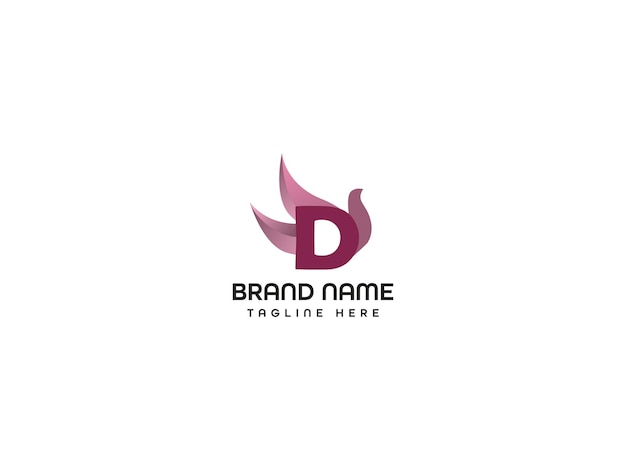 logotipo de pájaro rosado para una marca llamada el logotipo de la marca