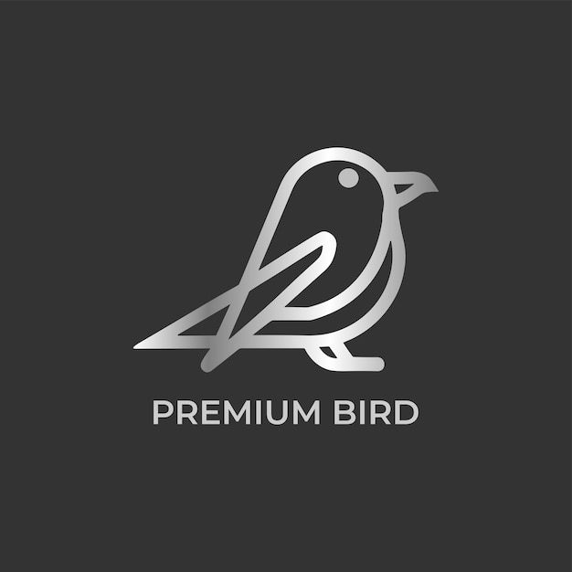 logotipo de pájaro simple