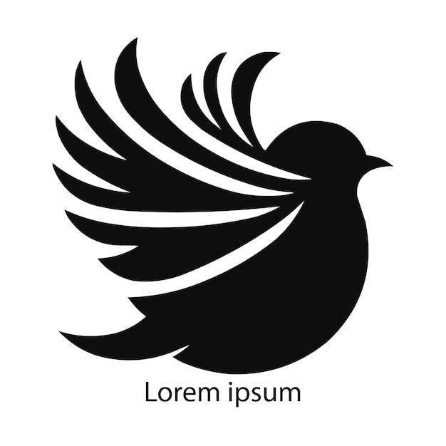 logotipo de pájaro sobre fondo blanco