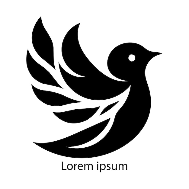 logotipo de pájaro sobre fondo blanco