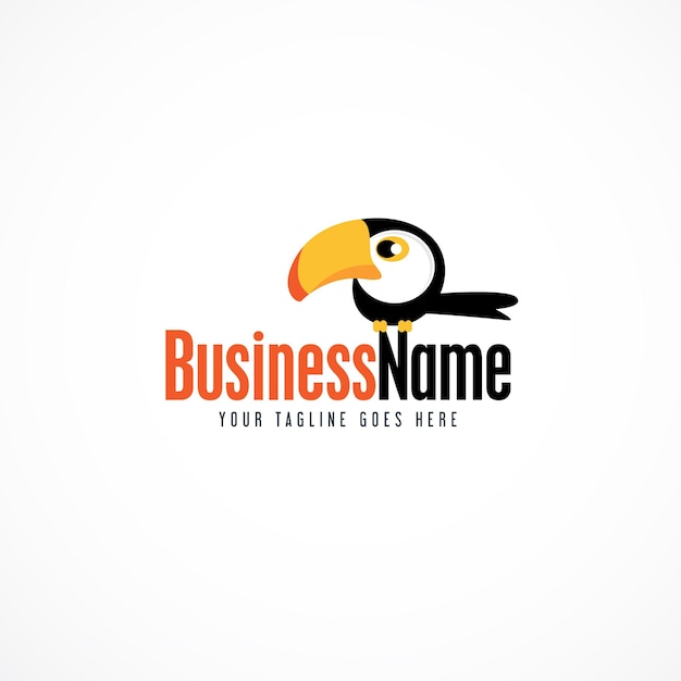 Vector logotipo de pájaro tucán