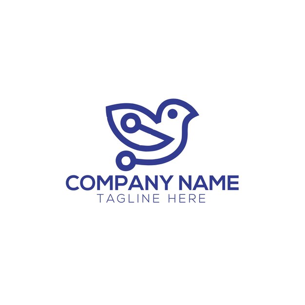 El logotipo del pájaro vectorial libre