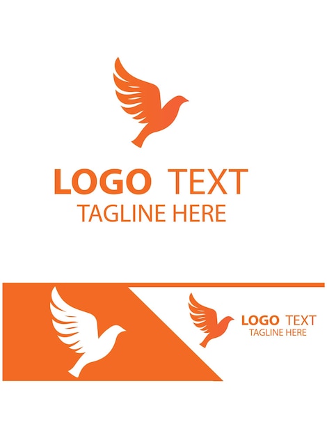 Logotipo de pájaro volador