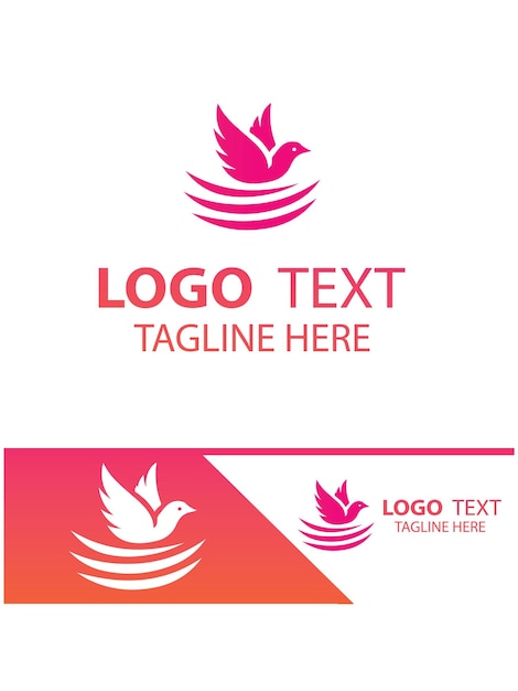 Logotipo de pájaro volador
