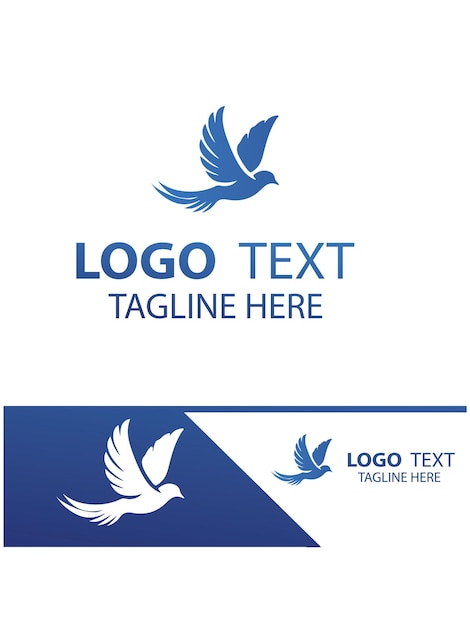 Logotipo de pájaro volador