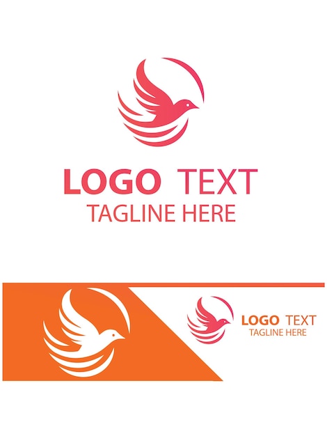 Logotipo de pájaro volador