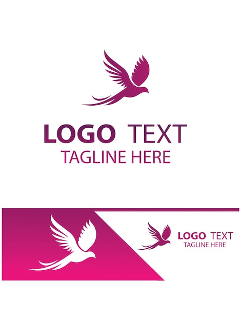Logotipo de pájaro volador