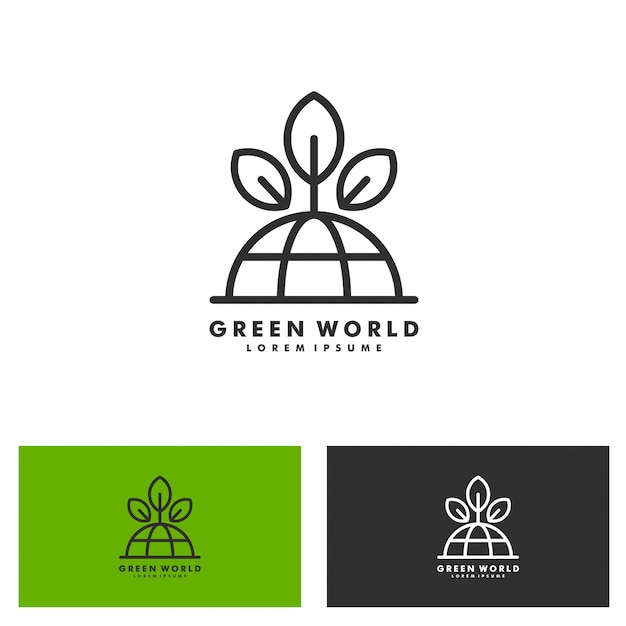 Vector logotipo de la palabra verde