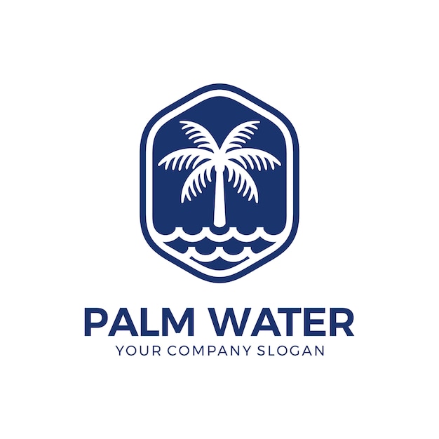 Logotipo de palma y agua.