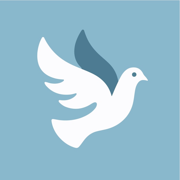 Logotipo de paloma con un estilo simple y minimalista