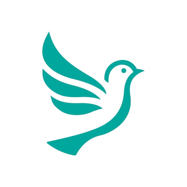 el logotipo de la paloma con un pájaro volando en el aire