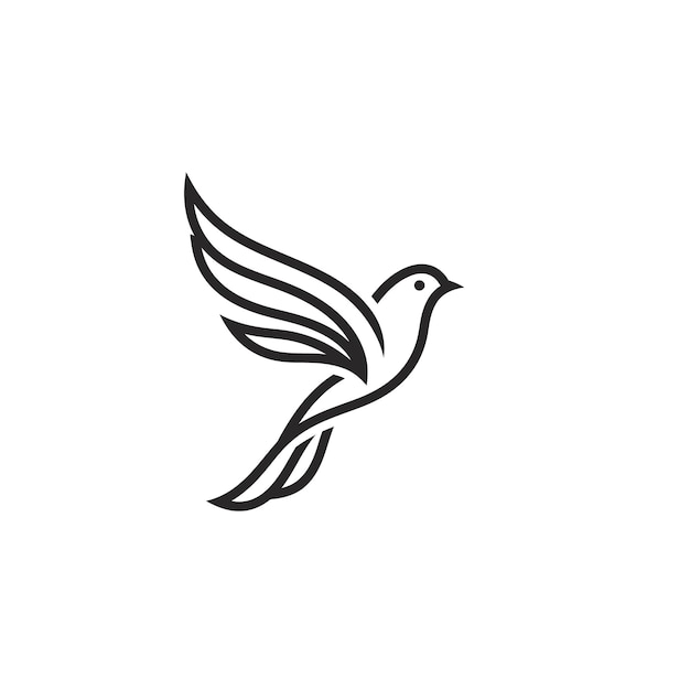 El logotipo de la paloma voladora
