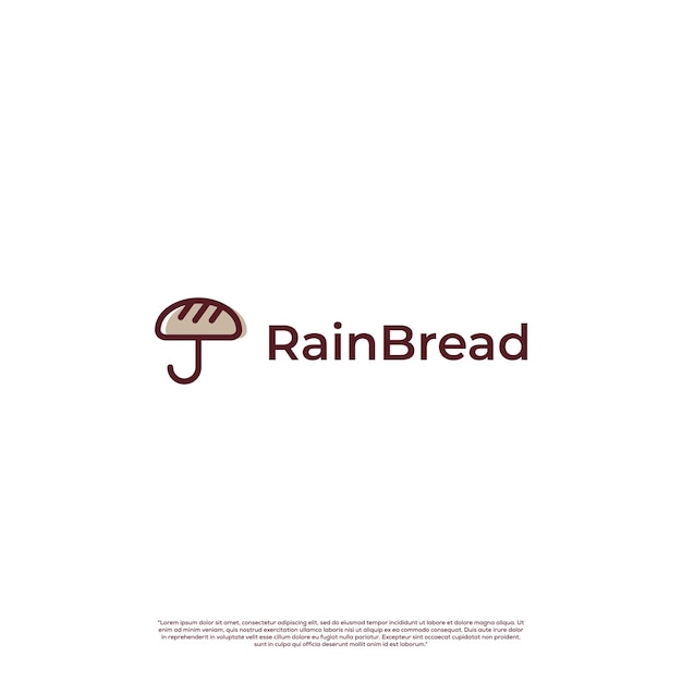 El logotipo del pan paraguas combina el pan baguette con el concepto del paraguas