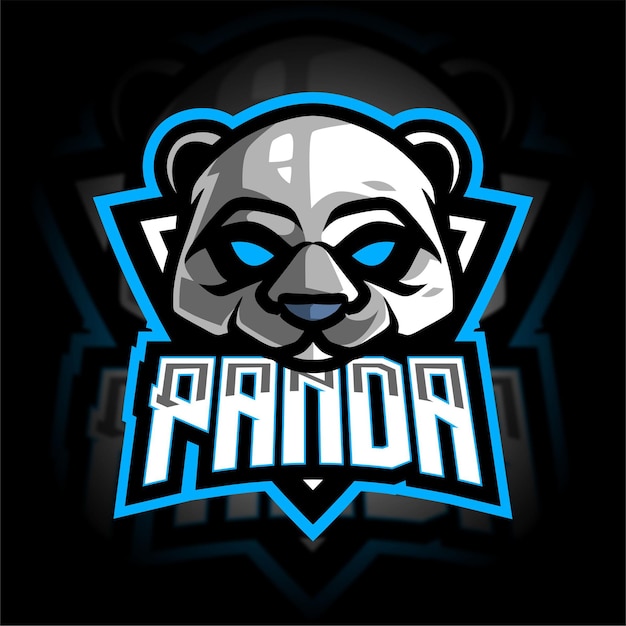 Vector logotipo de panda esport gaming