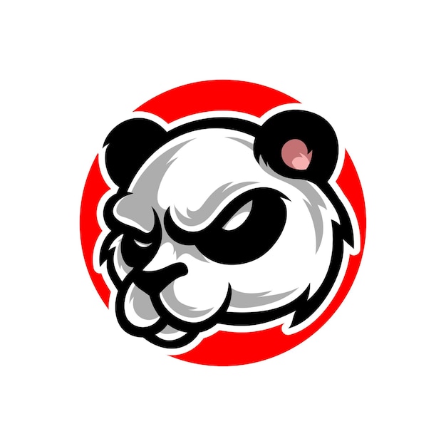 Logotipo de panda head e sport