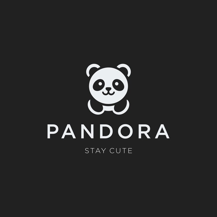 Vector logotipo de panda lindo una cara de panda dulce que representa el encanto, la suavidad y la amabilidad