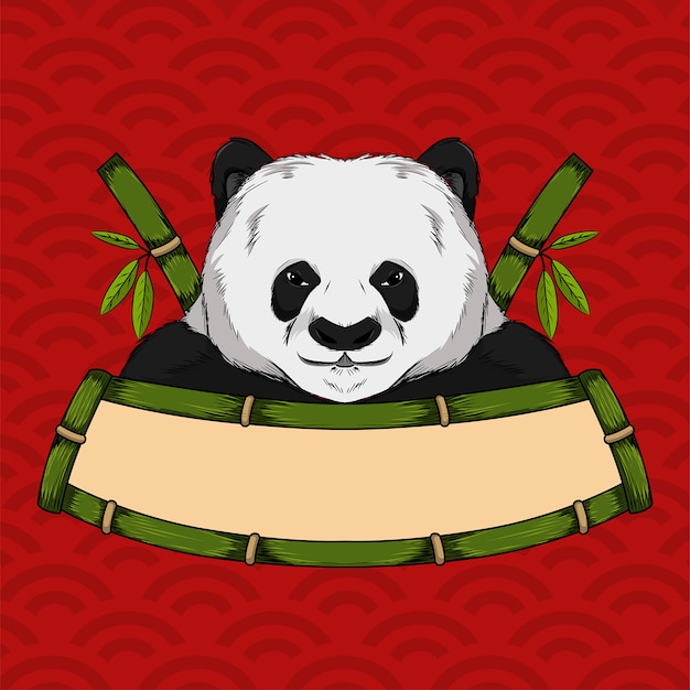 Logotipo de Panda Mascot