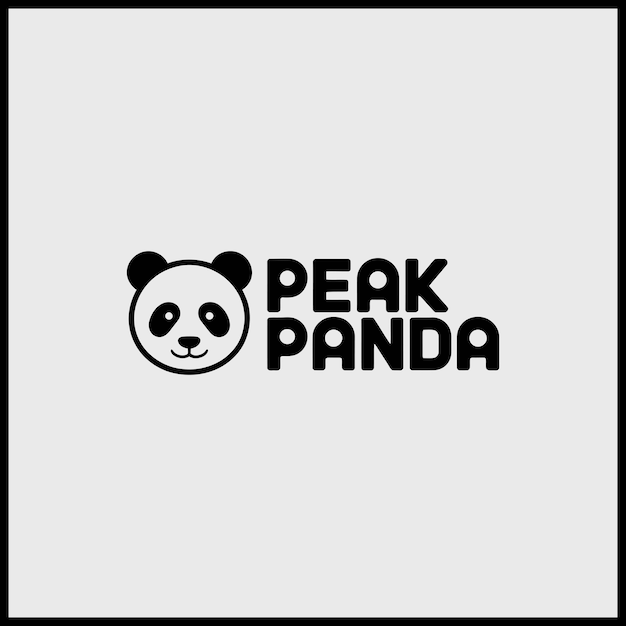 El logotipo de Panda Peak es una mascota alternativa para la marca Adventure