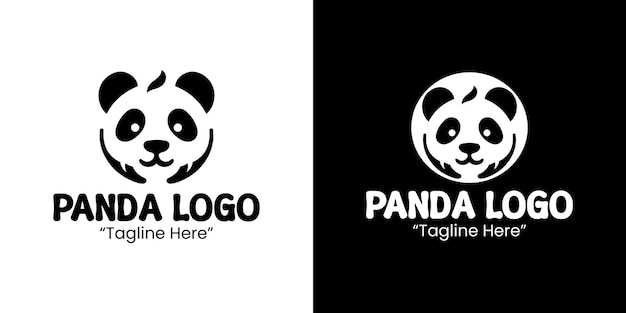 Logotipo de panda personalizable para la marca empresarial en los sectores ecológico y natural