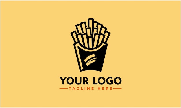 El logotipo de las papas fritas Vector dibujado a mano Logotipo de las patatas fritas Crispy Potato Ilustración