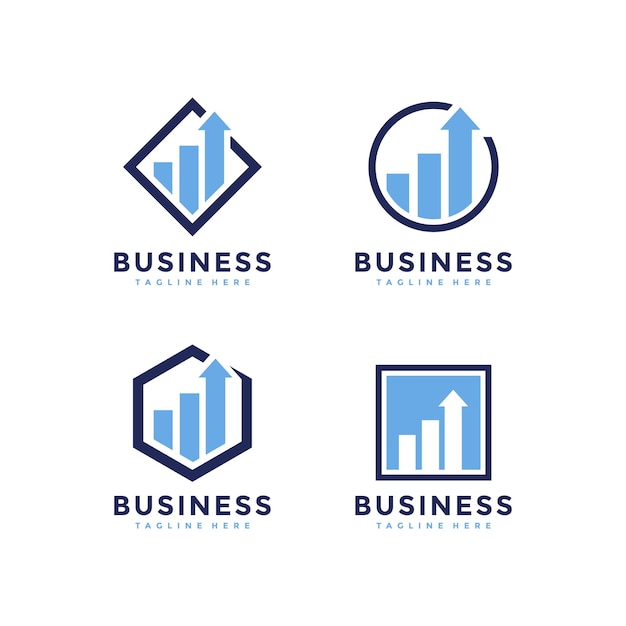 Vector logotipo de paquete de finanzas comerciales