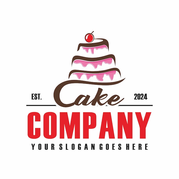 El logotipo del pastel dulce es el logotipo del cupcake.