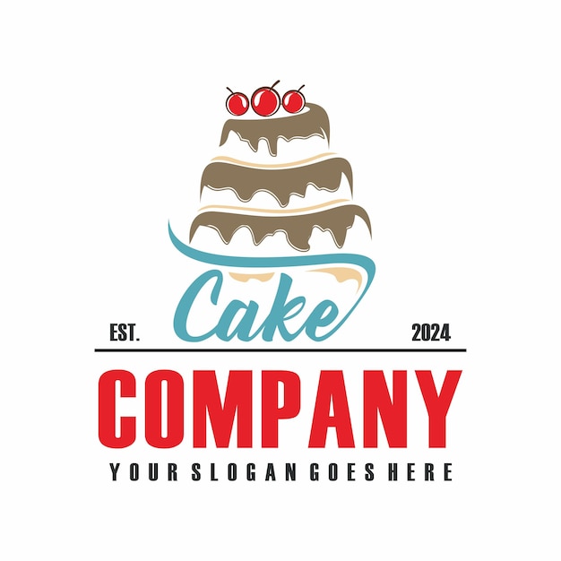 El logotipo del pastel dulce es el logotipo del cupcake.