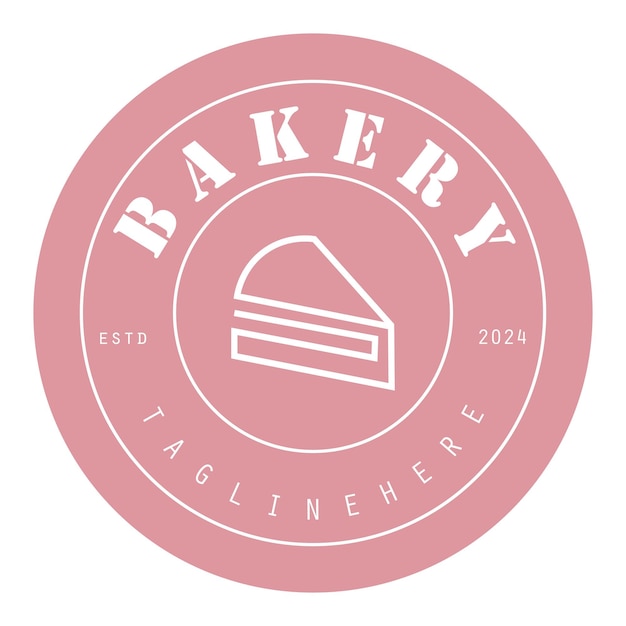 Logotipo de pastel dulce panadería casera y colección de logotipo de panadería