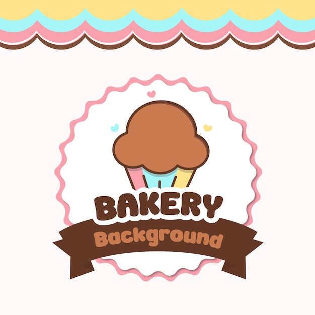 El logotipo de la pastelera Vector