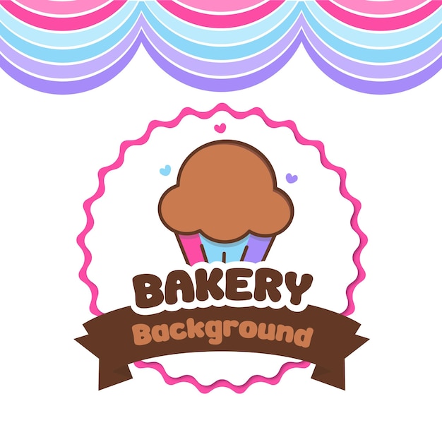 El logotipo de la pastelera Vector